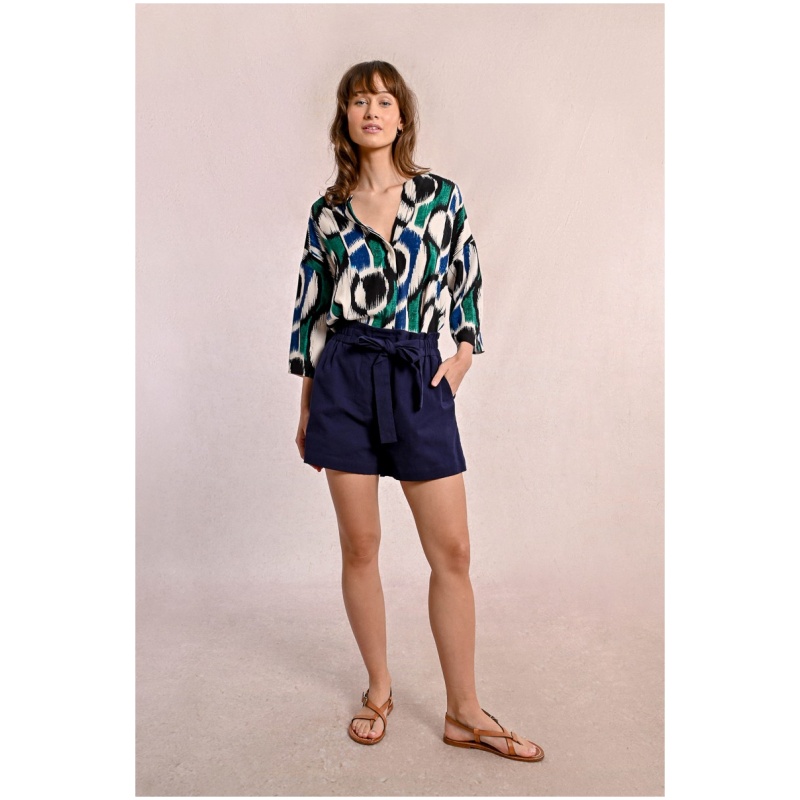 MOLLY BRACKEN Belted fluid shorts